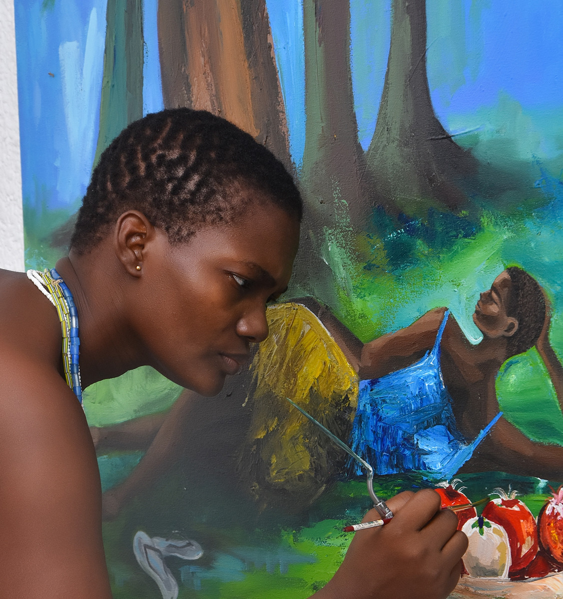 Astounding Ghanaian Painter/Musician "Nyornuwofia Agorsor" shares some stunning photos from her art studio AdvertAfrica News on afronewswire.com: Amplifying Africa's Voice | afronewswire.com | Breaking News & Stories