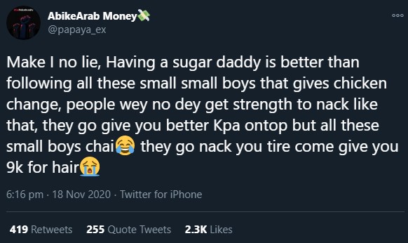 Nigerian lady reveals why having a sugar daddy is better than following young men AdvertAfrica News on afronewswire.com: Amplifying Africa's Voice | afronewswire.com | Breaking News & Stories