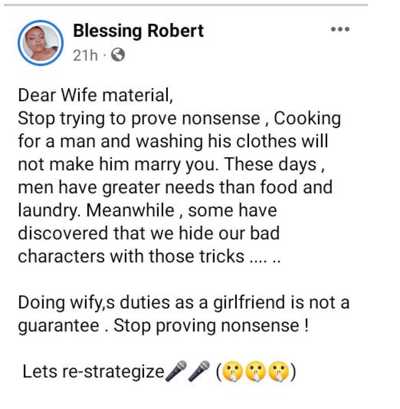 "Guys have realized that we conceal our negative traits with ploys like cooking and doing laundry; - Nigerian lady advises 'wife material' to re-strategize. AdvertAfrica News on afronewswire.com: Amplifying Africa's Voice | afronewswire.com | Breaking News & Stories