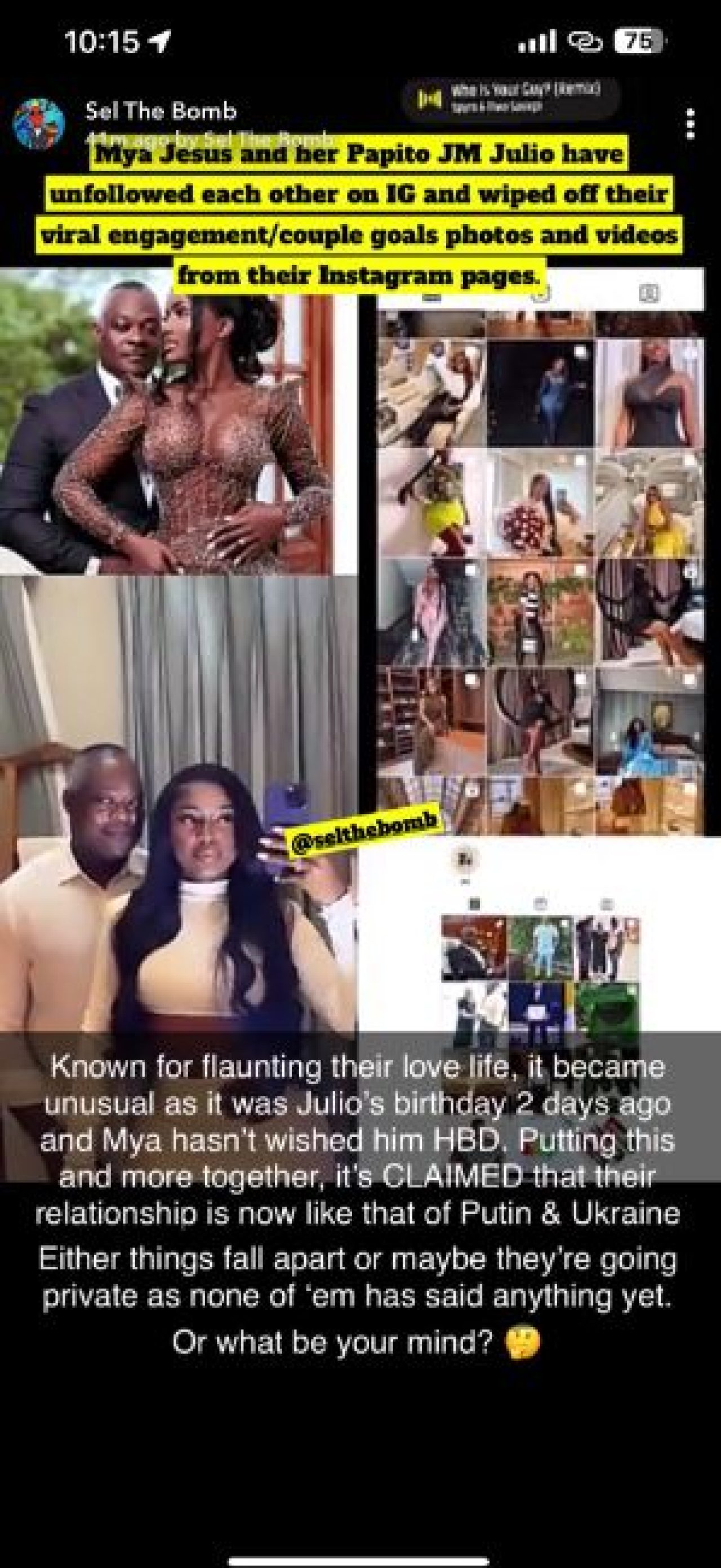 Socialite Mya Jesus’s one-month marriage to 59 Year old Beau allegedly collapses, unfollows each other and deletes photos AdvertAfrica News on afronewswire.com: Amplifying Africa's Voice | afronewswire.com | Breaking News & Stories