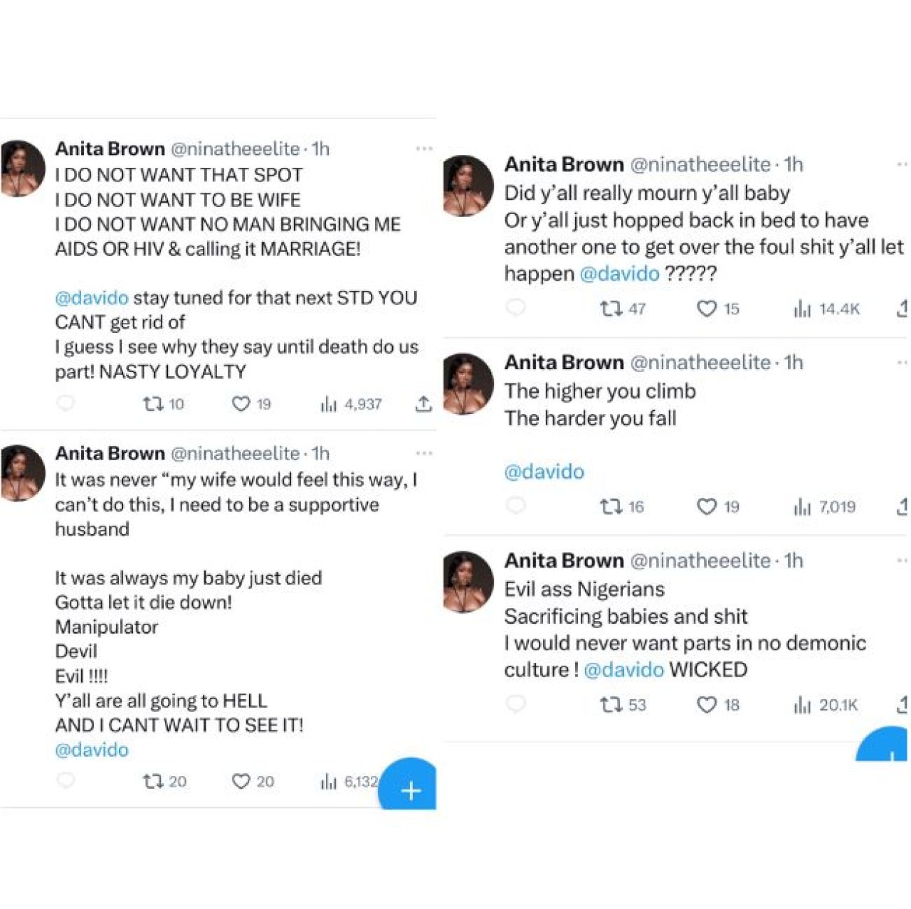Same man that said Chioma was a maniac - Anita Brown drags Davido. AdvertAfrica News on afronewswire.com: Amplifying Africa's Voice | afronewswire.com | Breaking News & Stories