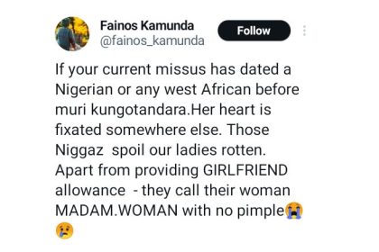 “Those Niggaz spoil our ladies rotten” - Zimbabwean man complain about Nigerian men AdvertAfrica News on afronewswire.com: Amplifying Africa's Voice | afronewswire.com | Breaking News & Stories