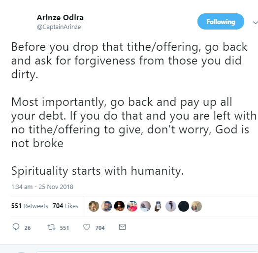 Should you be paying tithe while you're owing people money? Man's tweet starts debate Afro News Wire