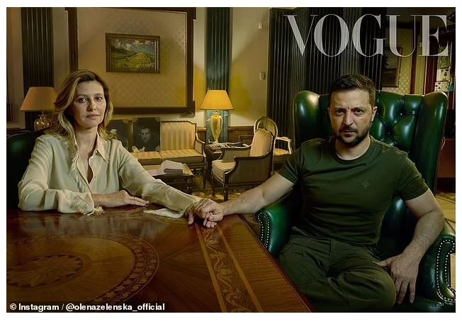 President Volodymir Zelensky and wife dragged for posing for a fashion magazine amidst war. Afro News Wire