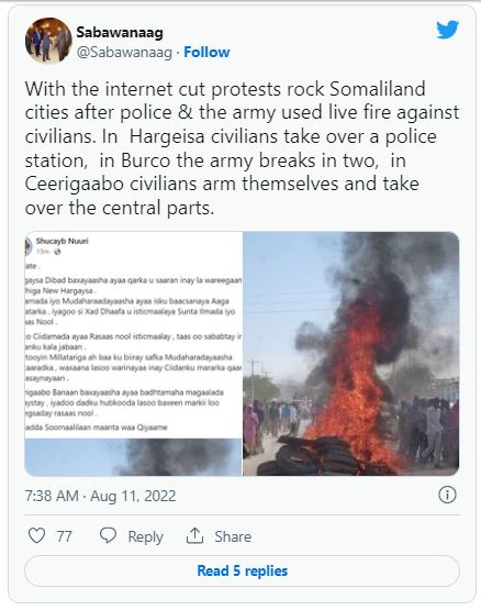 Several dead and 100 injured in opposition protests in Somaliland Afro News Wire