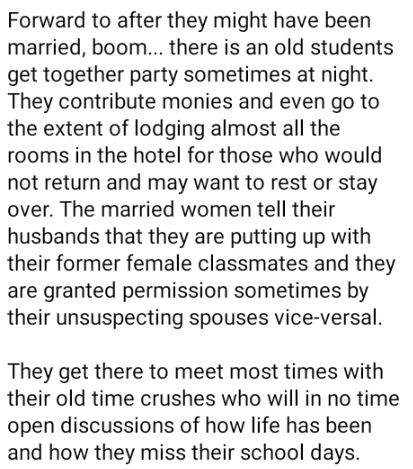 Married folks cheat on their partners with "former crushes" at Alma Mata reunion party - Nigerian activist, Israel Joe Afro News Wire