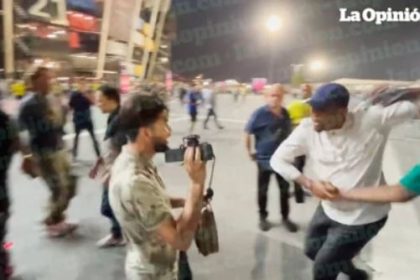 Disturbing video of Samuel Eto'o punching a man outside of a stadium in Qatar. Afro News Wire