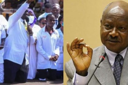 Doctors in Uganda kneel and beg longtime President Yoweri Museveni to seek a seventh term in office. Afro News Wire