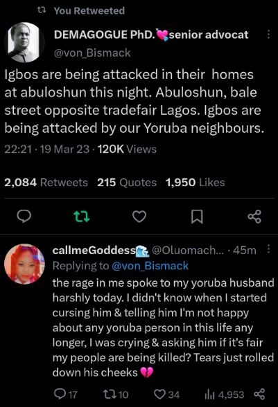 No Igbo man or woman should ever live with a Yoruba person as husband and wife. Afro News Wire