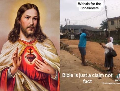 The bible is just a claim not a fact - Man says as he confronts Christian woman on her way to church. Afro News Wire