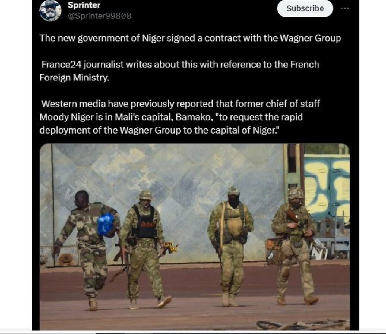 Niger Reportedly Signs Military Contract with Russian Wagner Mercenaries Amidst Concerns Over Potential ECOWAS Invasion Afro News Wire