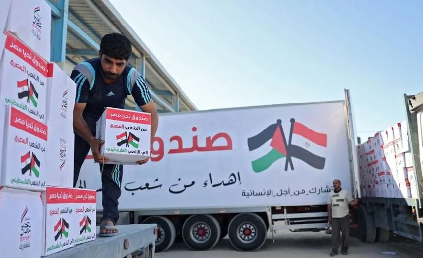 Humanitarian aid is gathered by volunteers in Egypt and sent to Gaza. Afro News Wire