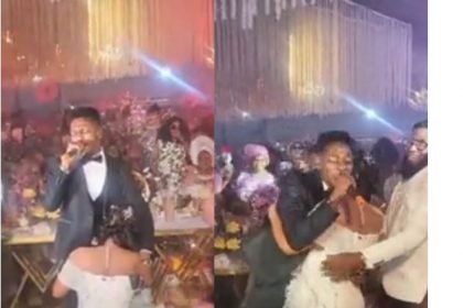 Mixed reactions as Nollywood actress Ekene Umenwa leave her husband to kneel for singer Moses Bliss at her wedding reception Afro News Wire