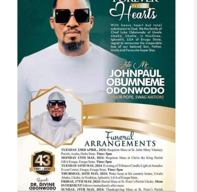 Funeral Arrangements for Deceased Actor Junior Pope Revealed. AdvertAfrica News on afronewswire.com: Amplifying Africa's Voice | afronewswire.com | Breaking News & Stories