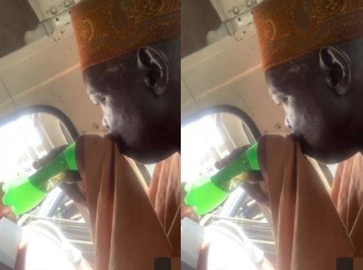 Man Seen Drinking Through Fabric of His Clothing Afro News Wire