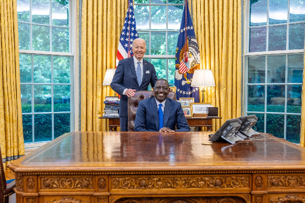 Kenyan President Criticized for Sharing Photo Seated at Biden's Desk Afro News Wire