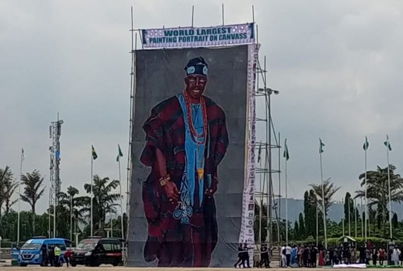 Nigeria Unveils World's Largest Canvas Painting of Tinubu Afro News Wire
