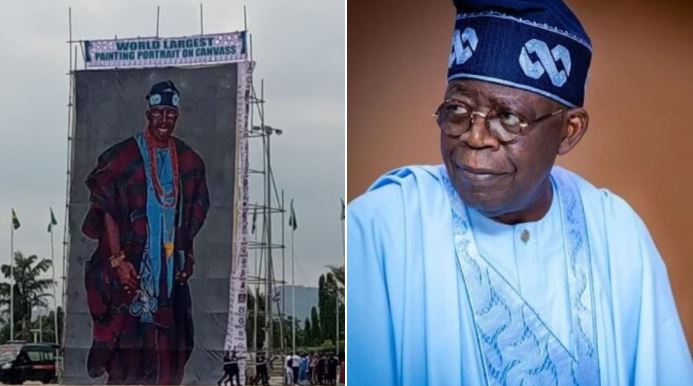 Nigeria Unveils World's Largest Canvas Painting of Tinubu Afro News Wire