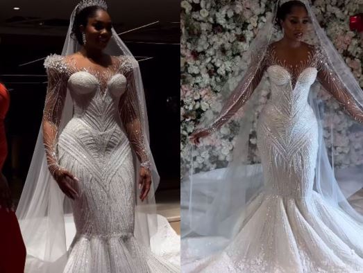Sharon Ooja Mesmerizes in Her Wedding Gown Afro News Wire