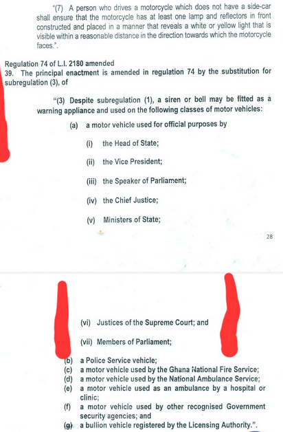 Ghanaian Ministers and MPs to Use Sirens and Drive Without Speed Limits in New L.I Afro News Wire